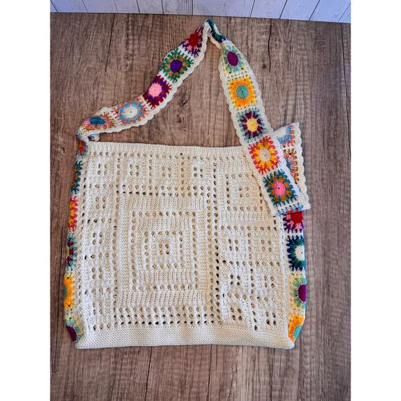 Boho Purse Crochet Multicolor Purse Crossbody Bag NEW FAST SHIP Travel Bag - Picture 1 of 4